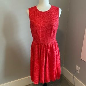 Kate Spade High Low Dress in Geranium